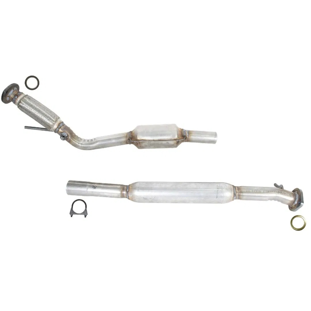 14815 – WALKER EXHST Catalytic Converter, Round Stainless Steel Case Single 2-Bolt Welded Flange Inlet Single 2-Bolt ...